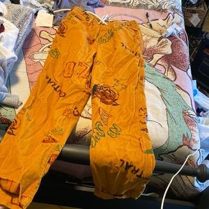 BDG drawstring pants with graffiti